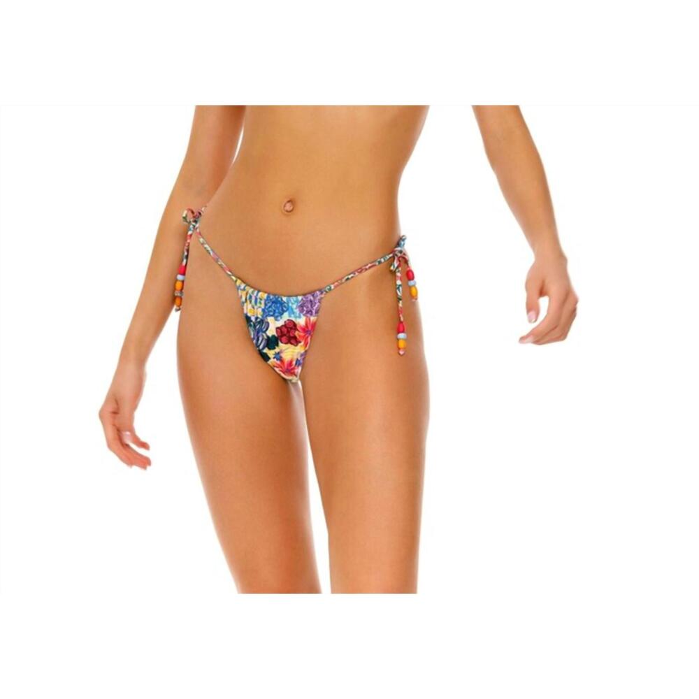 NEW AGUA BENDITA alexis floral bikini bottom in red